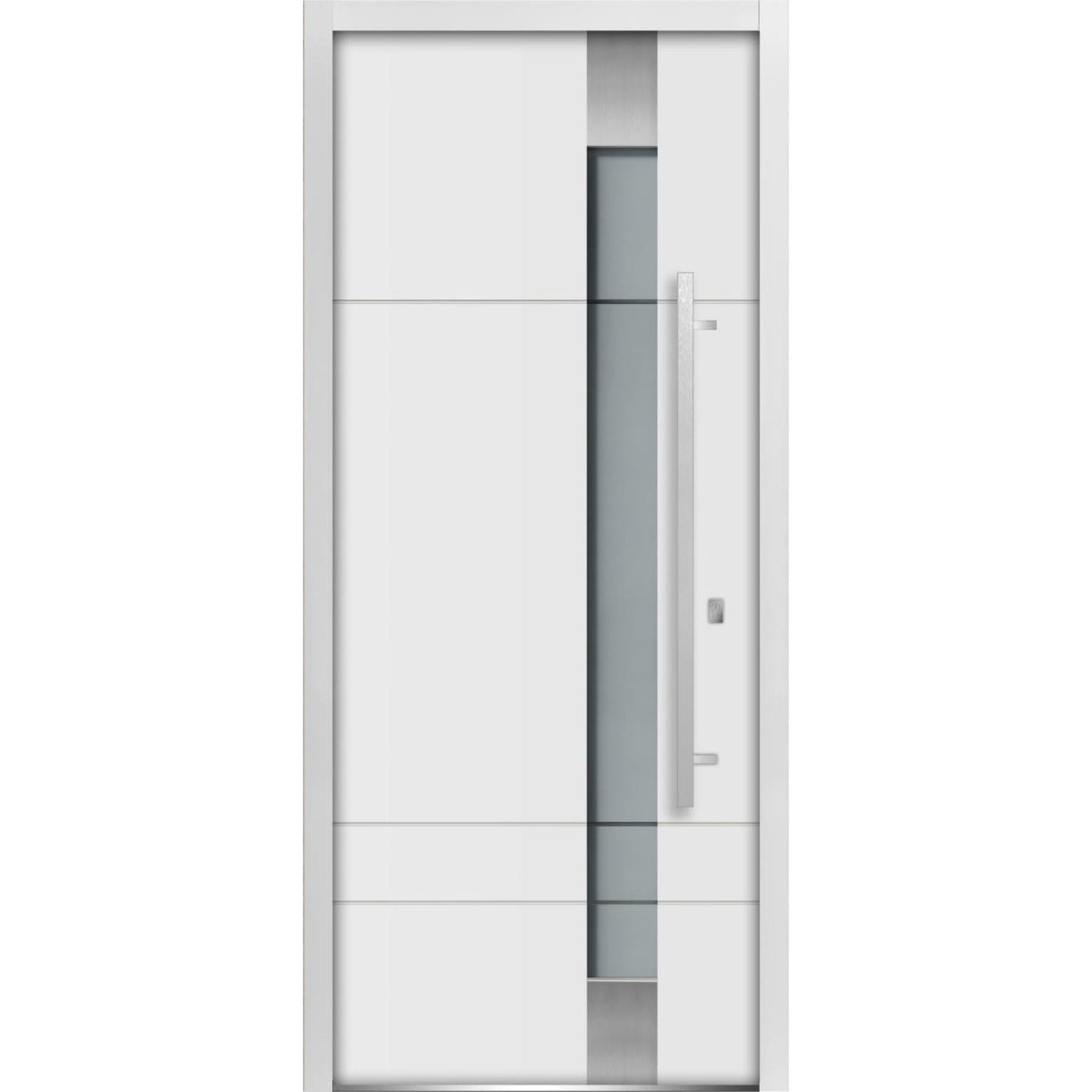 Linea Polar Exterior Front Modern Entry Stainless Steel Security Door