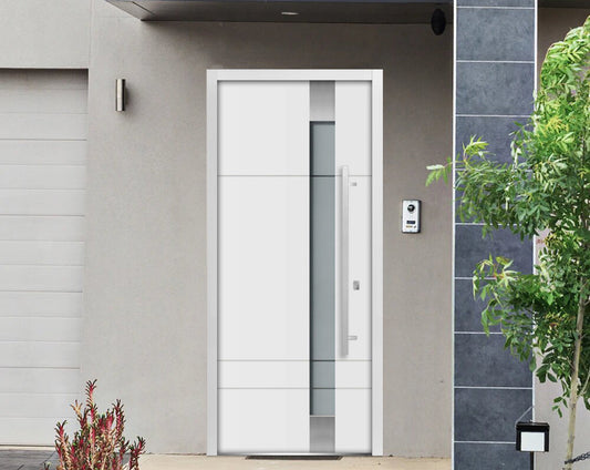 Linea Polar Exterior Front Modern Entry Stainless Steel Security Door
