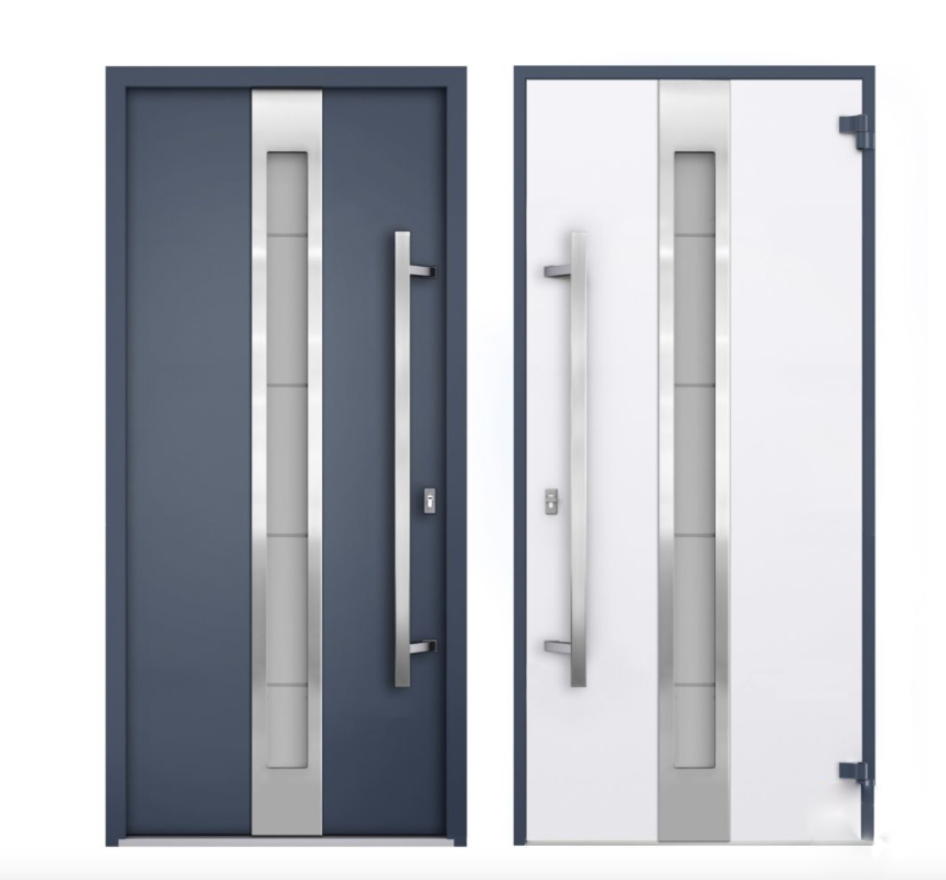 Slate Exterior Front Modern Entry Stainless Steel Security Door Doors near me