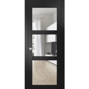 Lucia 2555 Matte Black with Clear Glass