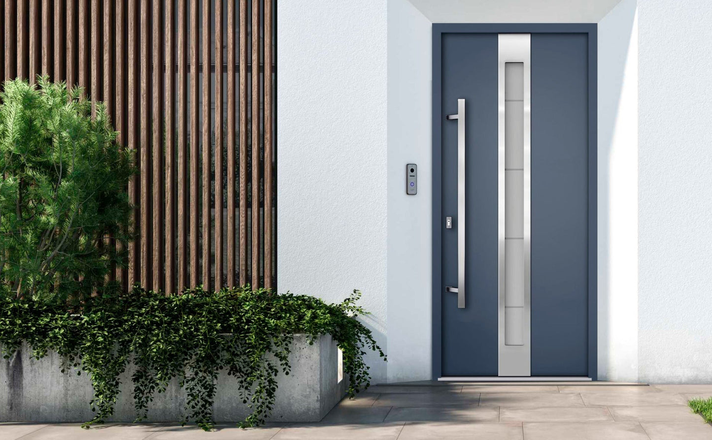 Slate Exterior Front Modern Entry Stainless Steel Security Door Doors near me