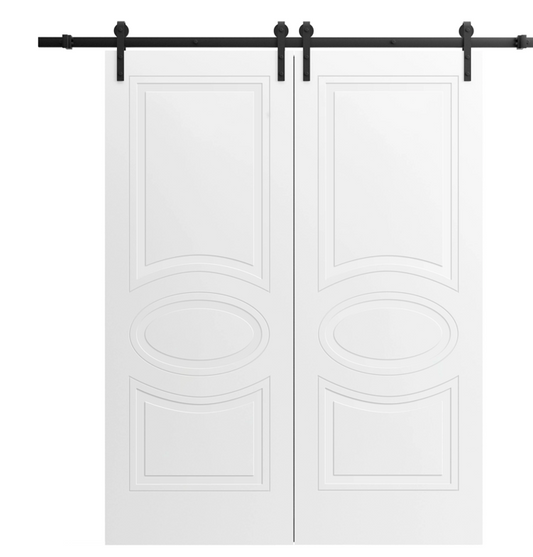 Versailles White Painted Modern Classics Double Barn Bedroom Bathroom Apartment House Door