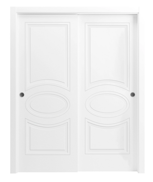 Versailles White Painted Modern Classics Bypass Apartment House Door by Doors Near Me