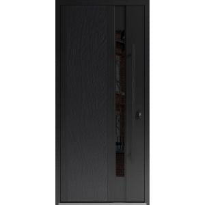 Dekton 0163 Ardesia Nero with Tinted Glass Entry Door