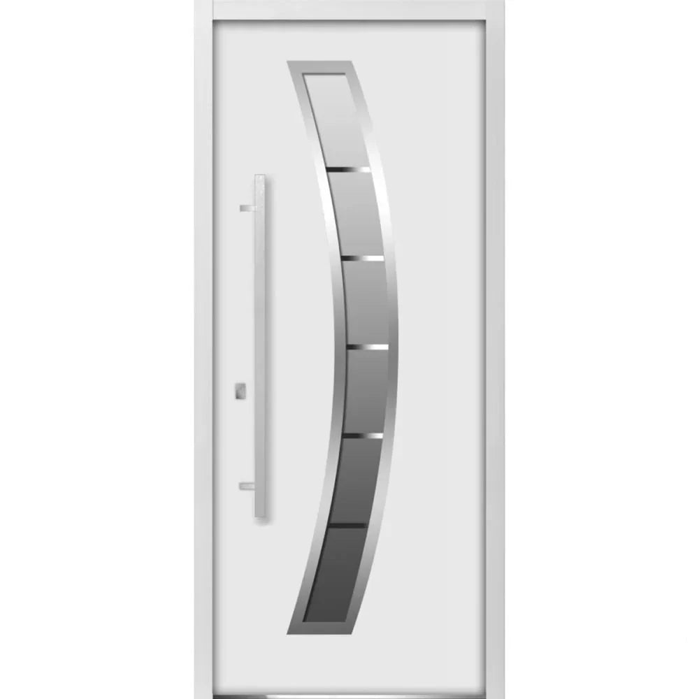Polaris Exterior Front Modern Entry Stainless Steel Security Door